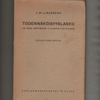 Lindeberg: Todennäköisyyslasku ja sen käytäntö, Otava 1927 - pikkukuva 1