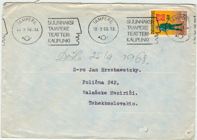 1968 puolustusvoimat 40p kirje CSRään