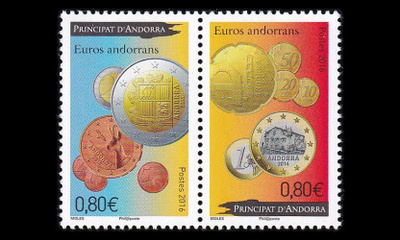 Andorra Fr 798-9p ** Eurokolikot (2016)