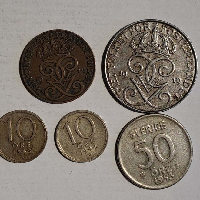 Ruotsi kolikot 1916 - 1953