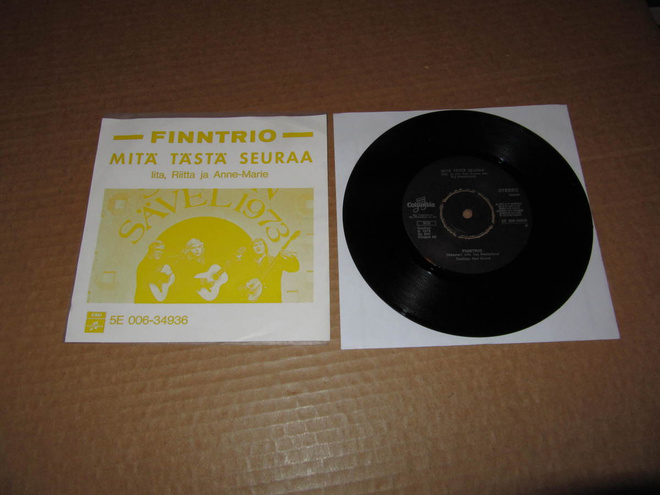 Finntrio 7" Mitä Tästä Seuraa,PS v.1973 EX/EX