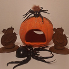 Koristeita Halloween kurpitsa myrkkylasit tekoverta - pikkukuva 2
