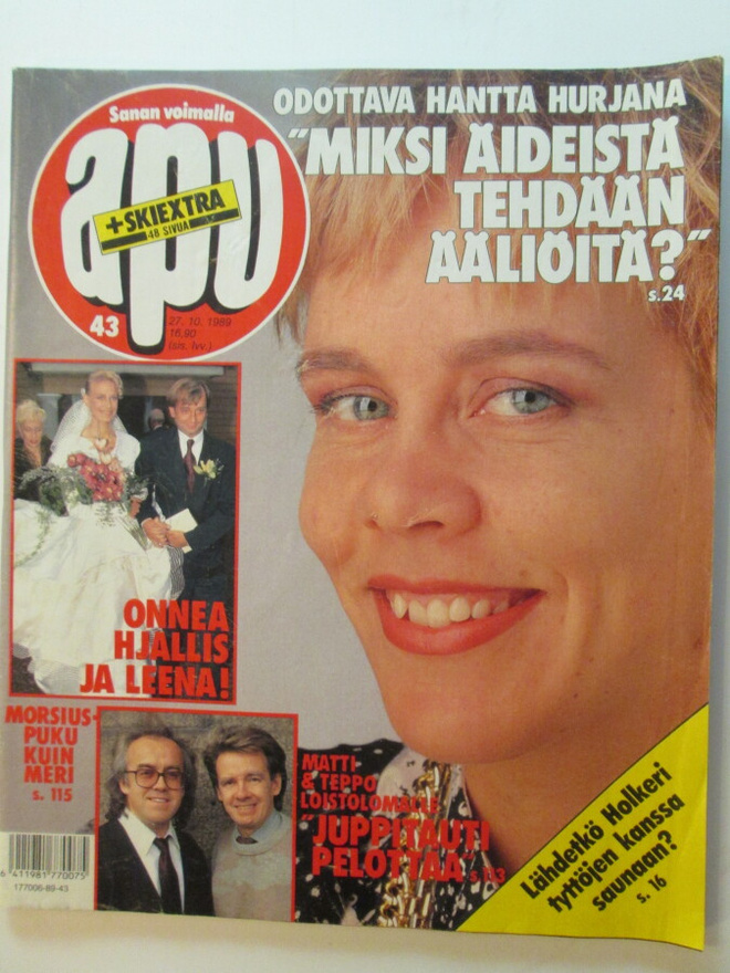 APU LEHTI 43 / 1989 VIIKKOLEHTI SISÄLLYSLUETTELOT KUVISSA