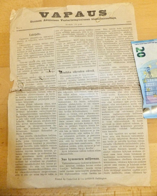 Lehtinen Vapaus Suomen Aktiivinen Vastarintapuolue No 1 1905