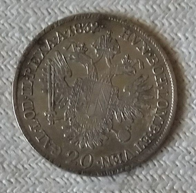 Hopea kolikko 20 Kreuzers Francis I Austria