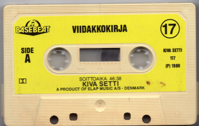 C-kasetti: VIIDAKKOKIRJA, 1989 (ilman kansipaperia)