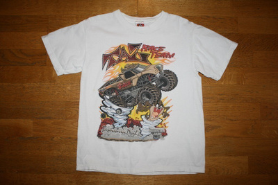 Monster Jam Taz race team valkoinen t-paita M / 160