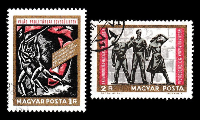 Unkari 2463-4 o Kommunistipuolue 50v (1968)