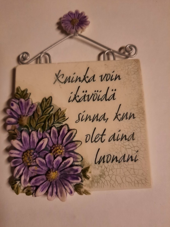 Jääkaappimagneetti tekstillä