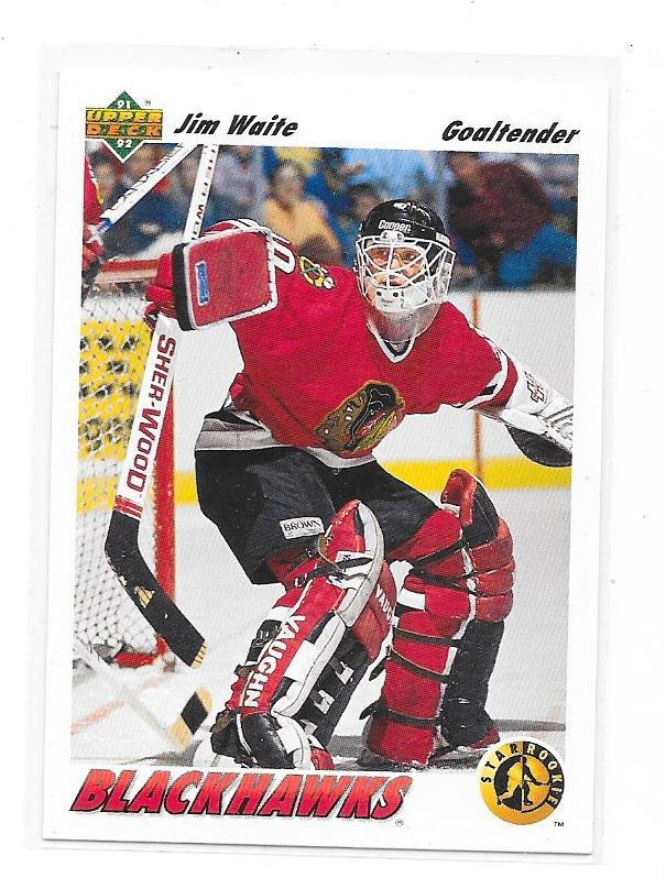 1991-92 Upper Deck #443 Jimmy Waite Chicago Blackhawks MV