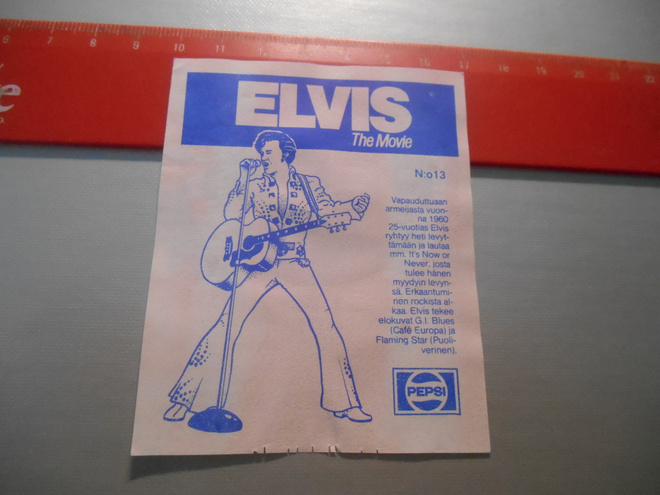 ELVIS The Movie Pepsi 1977 etiketti # 13