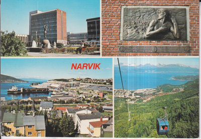Narvik, Norway. sommitelmakortti . e134