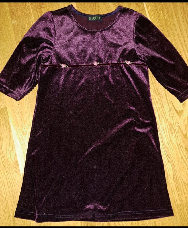 Tumma violetti mekko 128cm
