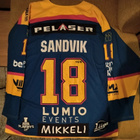 Jukurit Sandvik game worn/playoffs- issued - pikkukuva 2