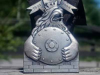 Kutsuntalakkolaisten muistomitali 1934. Koko 42*30 mm.