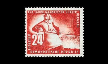 DDR 274 ** Kuparikaivostoiminta 24 Pf (1950)