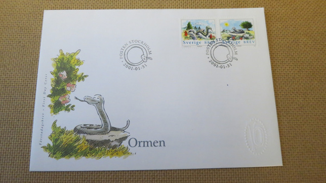 FDC Ruotsi 2001: Kiinalainen Uusi Vuosi - käärme