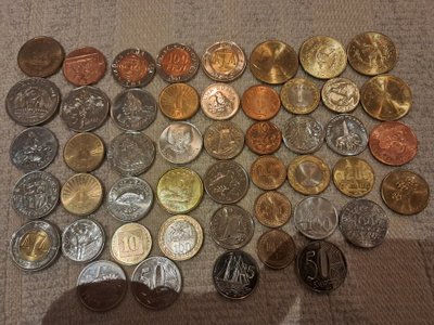127 leimakiiltoista kolikkoa