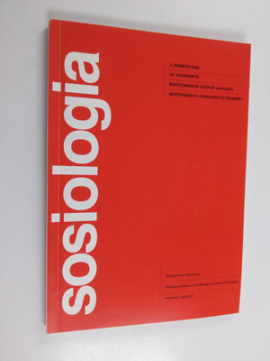 Sosiologia 3/2008 : Westermarck-seuran julkaisu