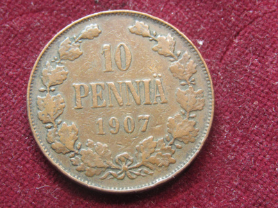 10 penniä 1907