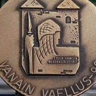 Pronssivärinen Upseeri merkki. Halkaisija - 55 mm. Valmistaj - pikkukuva 1