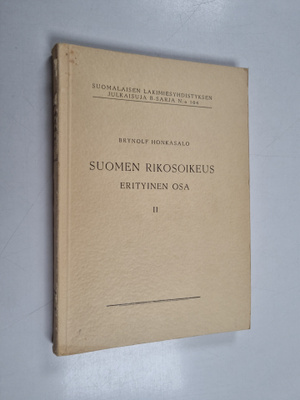 Brynolf Honkasalo : Suomen rikosoikeus : erityinen osa 2