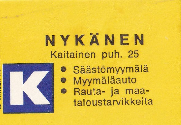Kaitainen. NYKÄNEN   . b438