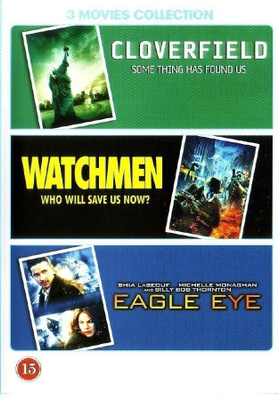 dvd, Cloverfield / Watchmen / Eagle Eye / 3 dvd [sci-fi, toi