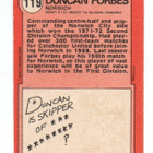 Purkkakuva Jalkapallo n:o 119 DUNCAN FORBES. Norwich City - pikkukuva 2
