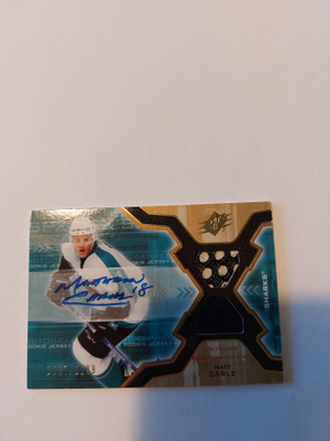2006-07 SPx #177 Matt Carle JSY AU RC /1299