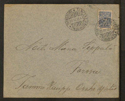 # 23568 # Kirje Tampere > Forssa - 1912