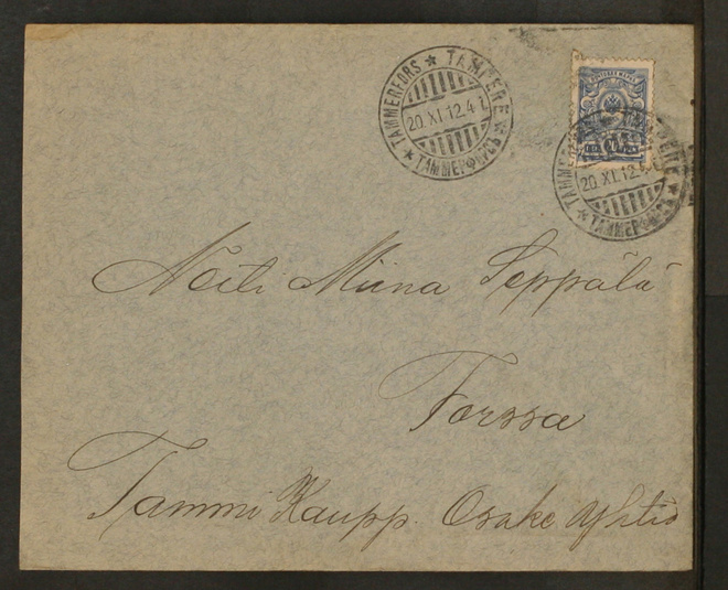 # 23568 # Kirje Tampere > Forssa - 1912