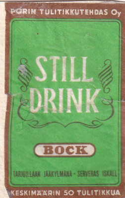 BOCK, Still Drink, tarjoillaan kylmänä , s77
