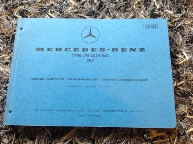 Varaosaluettelo Mercedes-Benz 366, 2024, kuorma-auto, 1972