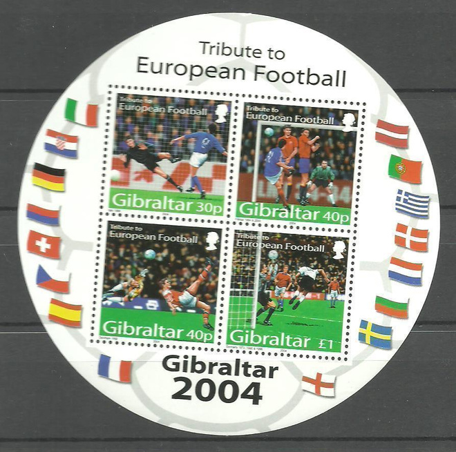 JALKAPALLO urheilu pyöreä blokki GIBRALTAR 2004 **