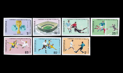 Albania 1418-25B ** Jalkapallon MM-kisat Meksiko (1970)