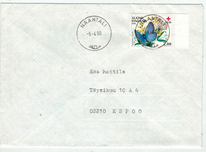 1990 PR 2 mk loistoleimainen kirje