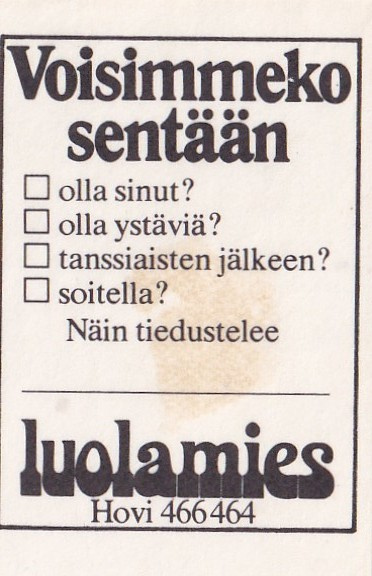 Helsinki, Luolamies, Voisimmenko sentään 7/10