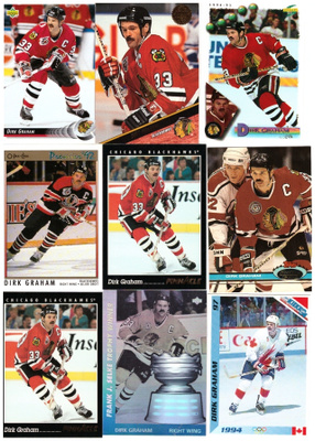 9 x Legenda DIRK GRAHAM Blackhawks, Team. CAN