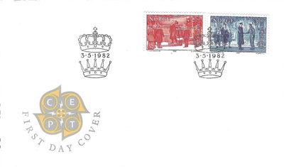 FDC NORJA .5.1982 EUROPA XIV. HISTORISKA HÄNDELSER