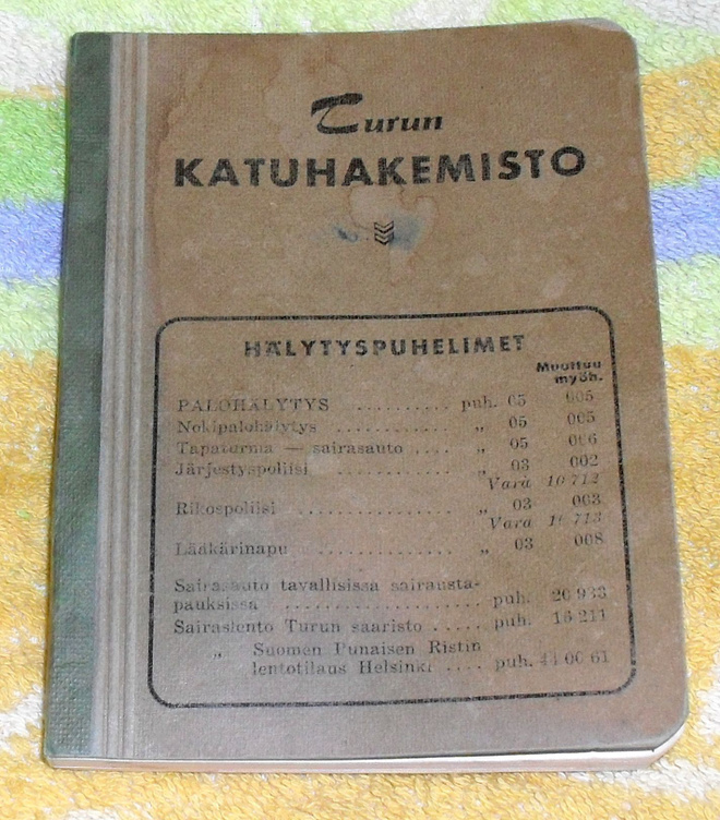 Turun katuhakemisto 1957