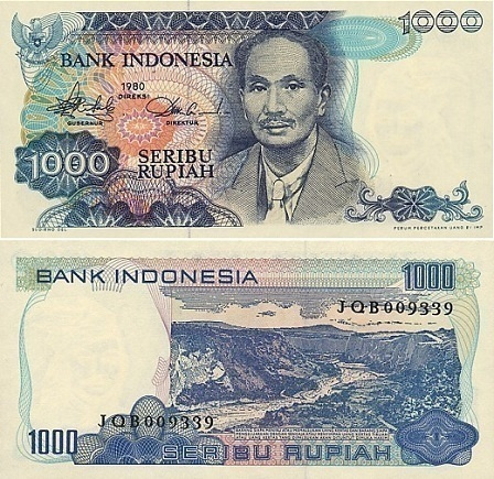 Indonesia 1000 Rupiah v.1980 (P-119) UNC