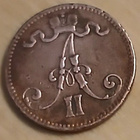 Aleksanteri II, kupari 5 p, v 1865. Lyöntimäärä. 474.000 kpl - pikkukuva 2