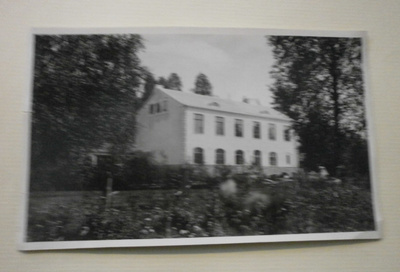 Hausjärvi, Monnin kansakoulu, vanha mv valokuva / kortti