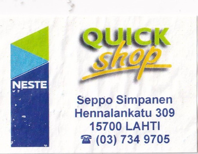 Lahti, Seppo Simpanen, Neste 4/8
