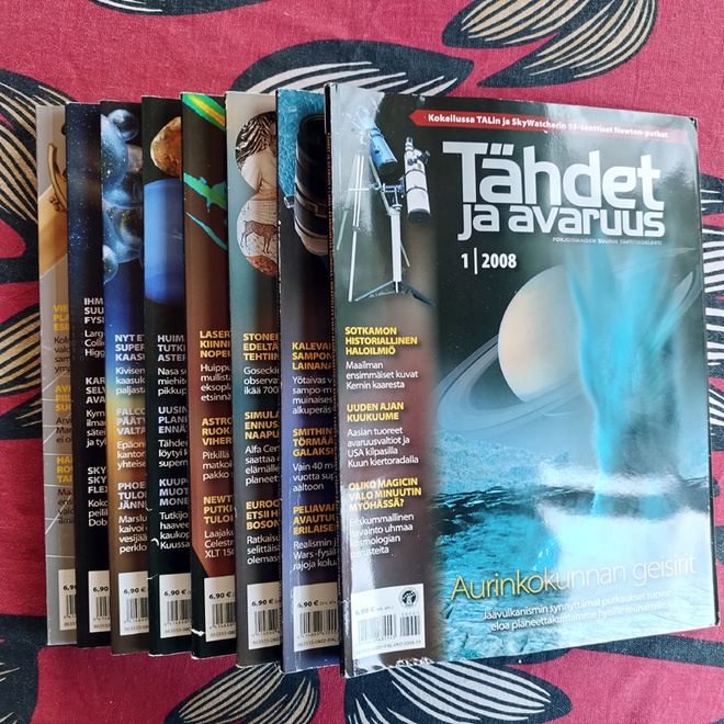 Tähdet ja avaruus-lehden vuosikerta 2008 (1 - 8)