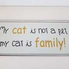 Peltikyltti - peltinen Ovikyltti - My cat is not a pet ..... - pikkukuva 2