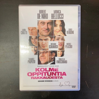 Kolme oppituntia rakkaudesta DVD