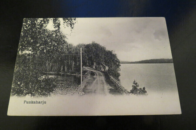 PUNKAHARJU VANHA 1916 KULKENUT POSTIKORTTI
