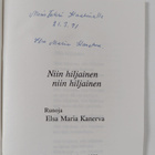 Elsa Maria Kanerva : Niin hiljainen, niin hiljainen : run... - pikkukuva 2